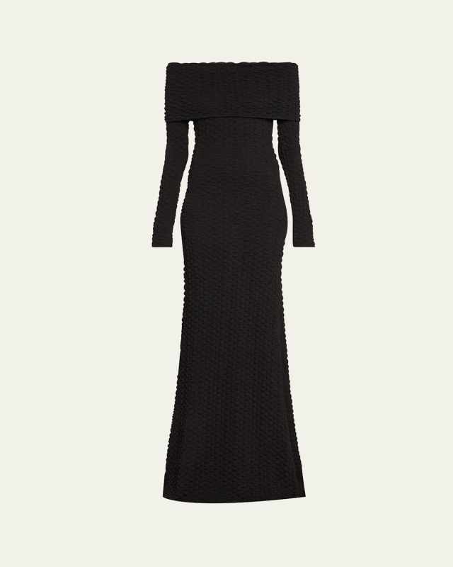 Ozara Off-Shoulder Column Dress